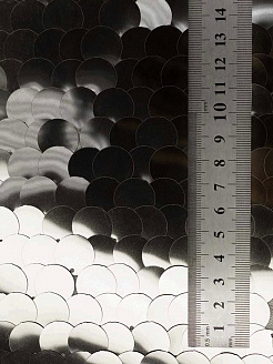 Ткань Пайетки на сетке крупные - фото №6